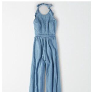 NWT American Eagle Denim Halter Jumpsuit